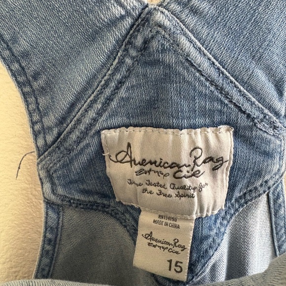 American Rag Light Blue Denim Overalls - Picture 5 of 5